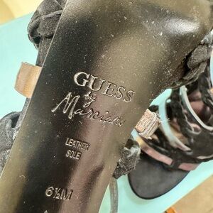 Marciano Black Silver High Heel Sandals